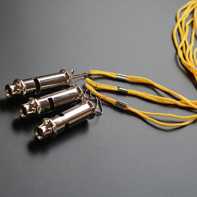 صفارة معدنية لأمن الطوارئ والمدرسة مع سلسلة للتدريب على الحكم والرياضات الخارجية وتدريب الكلاب بالجملة قطعة واحدة #1