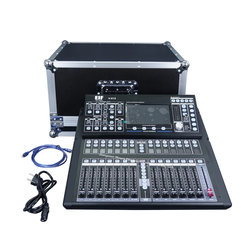 V-012 OEM  Professional Mixing Console 12 Channel Digital  o Mixer for Studio Live Performances  DJ Sound Equipment
