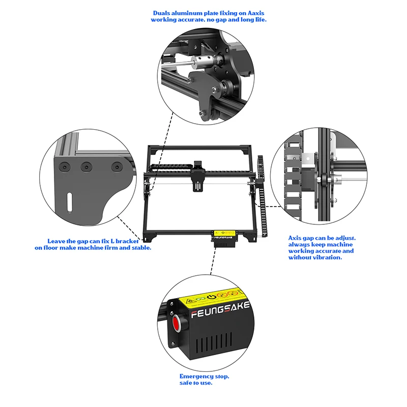 Laser Cutter And Engraver Frame Kit 560*800Mm Grbl Controller Diy Laser Engraving Machine Frame Only Logo Marking