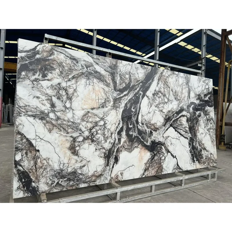 for  New Customizable Color Decorative Marble Artificial Stone 1600x3200x12MM Luster Sintered Stone Table