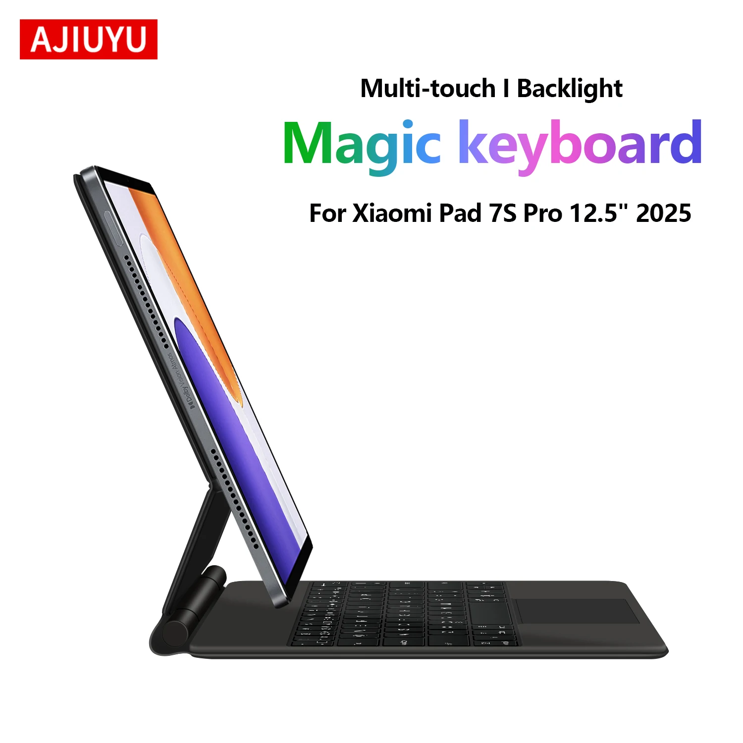 Magnetische Schwebende Magic-Tastatur für Xiaomi Pad 7S Pro 12,5 Zoll 2025 Smart Case Mi Pad 7S Pro 12,5" Multi-Touch Hintergrundbeleuchtete Hülle