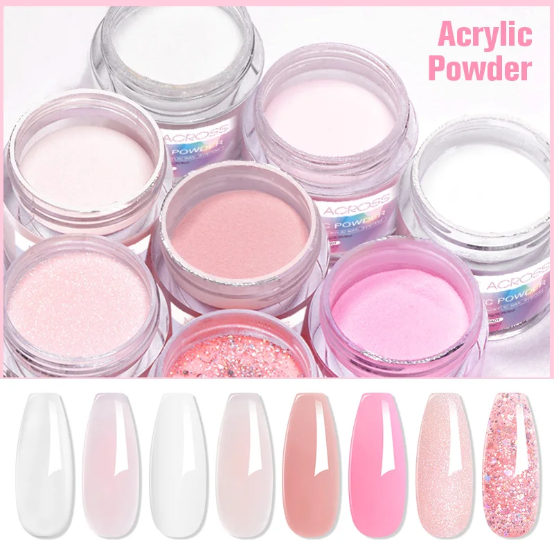 Polímero para a extensão do prego francês, Clear Pink Nude, sem necessidade de lâmpada, 1Pc