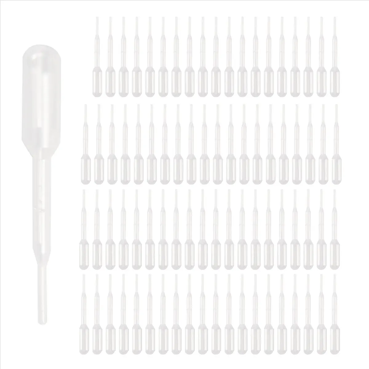 ✼100PCS Graduated Pipettes Dropper Polyethylene (0.2ml)
