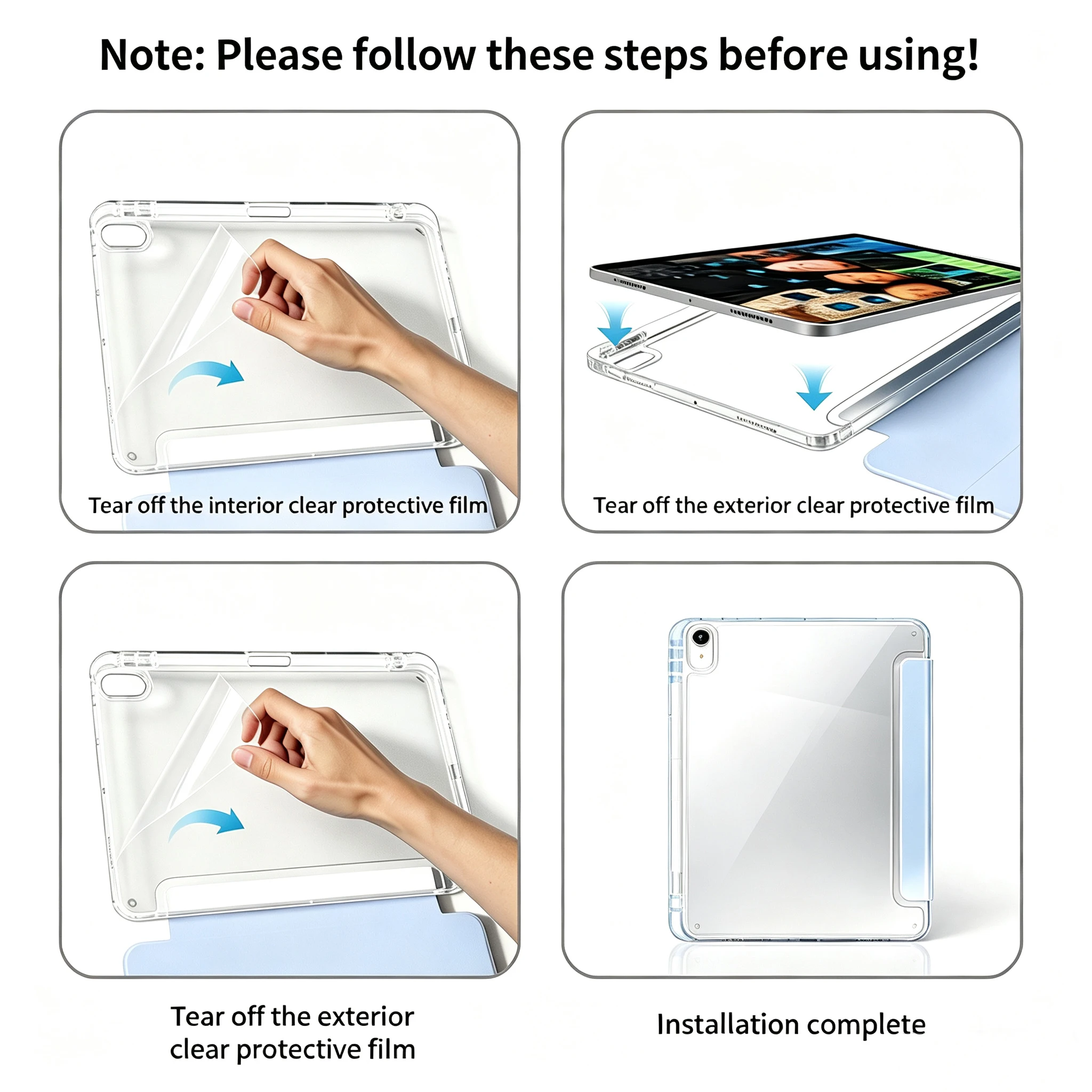 For 2025 iPad Air 11 Case iPad 10th Generation 11th A16 9th Mini6 7 13in iPad Pro11 4 5 10.9in 12.9 M2 M3 M4 M5 Holder Case