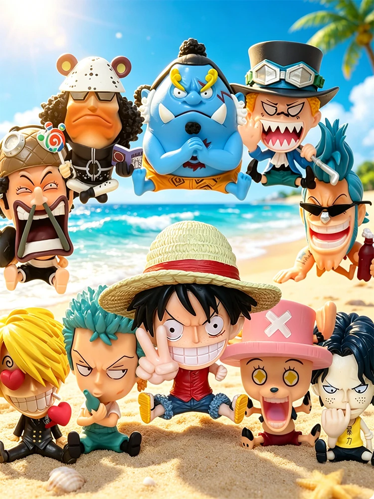 One Piece Q-Version Anime Figuren-Set 11-teilig Luffy Zoro Sanji Chopper Ace Sabo PVC Actionfiguren Sammlerstücke Modell-Spielzeug Geschenke Bestseller – Detail 1