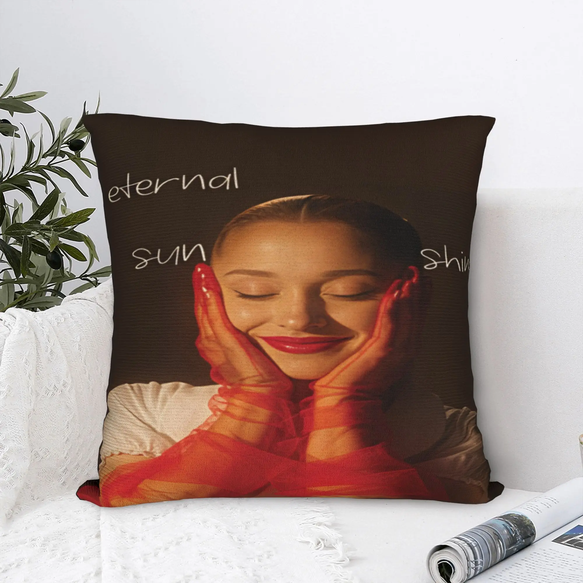 Ariana Grande Pillow Case  Comfy Pillow Cover Morden Cushion Cover For Sofa Bedroom Home Decor