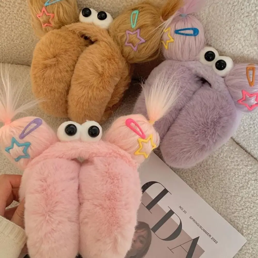 

Мягкие забавные наушники с мультяшной косой, утолщенные зимние плюшевые шапочки для ушей, грелки для ушей с героями мультфильмов, складные чехлы для ушей, катание на лыжах