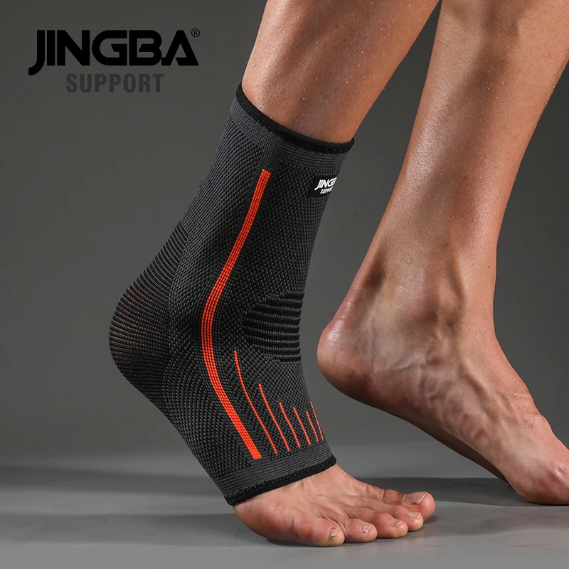 Supporto JINGBA 1 pz 3D compressione cinturino in Nylon cintura protezione per caviglia calcio supporto per caviglia basket cavigliera protettiva