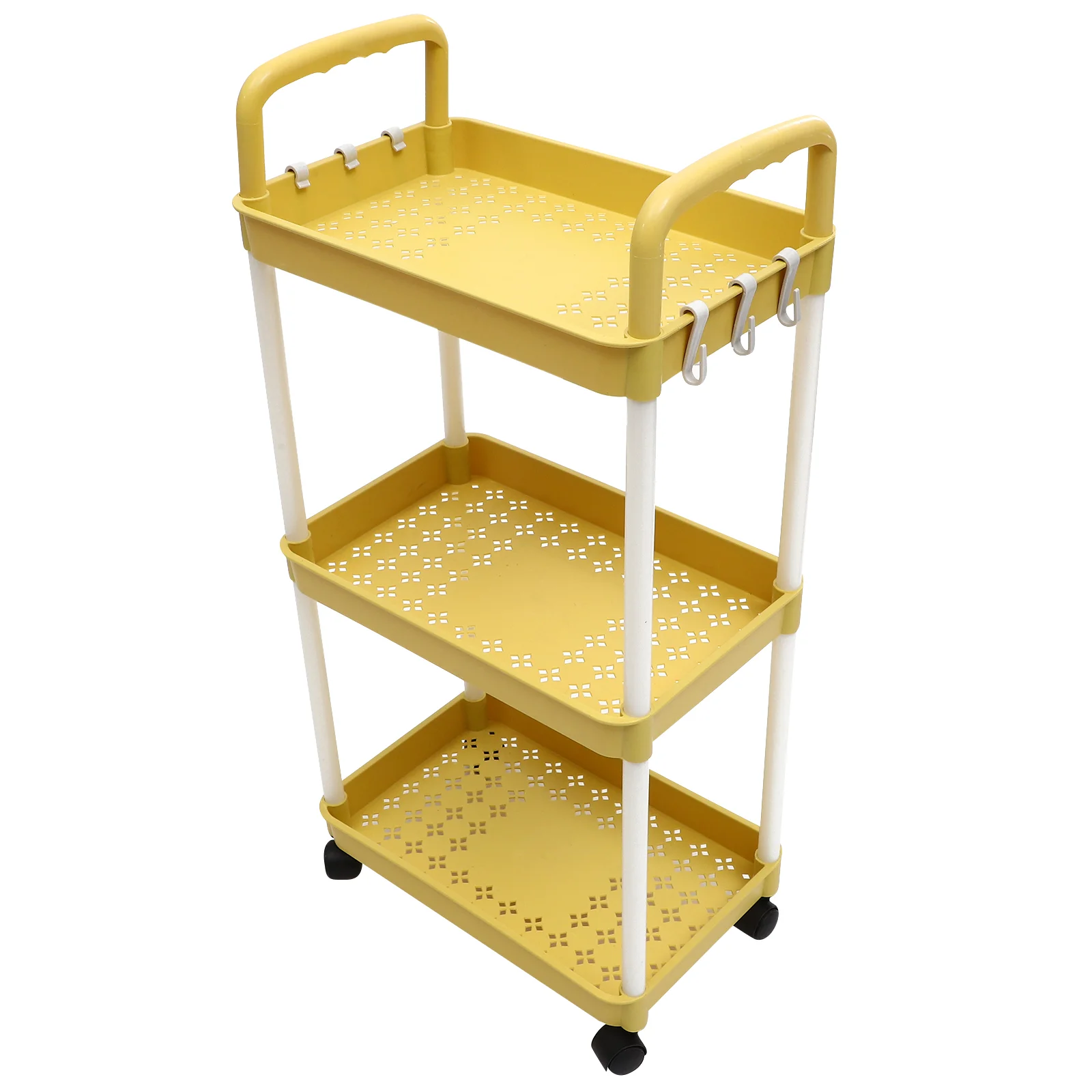 Storage Trolley Rack Cart Baby Stroller Shelf Home Rolling Utility Book Wheels Bathroom Organization Auxiliary With