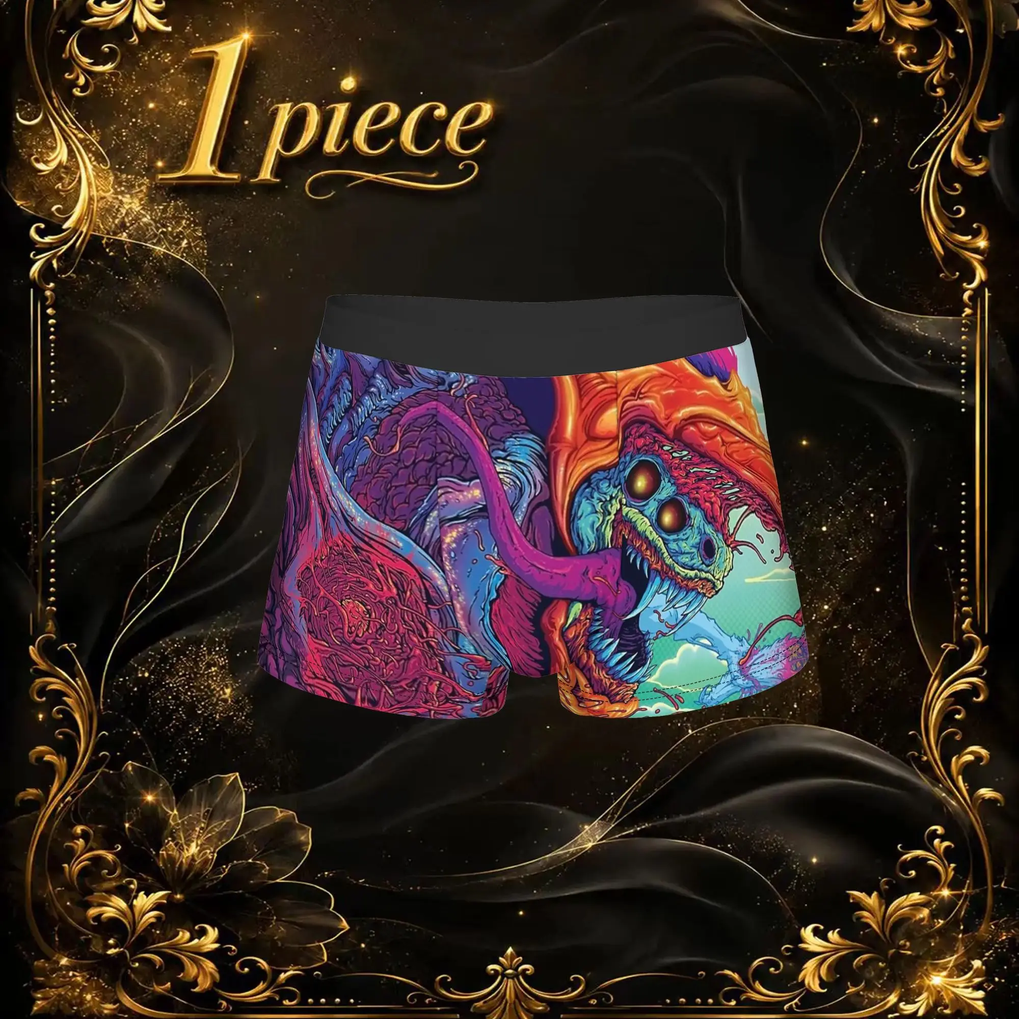 1pc Popular HYPER BEAST CSGO IPHONE CASE boxers Counter Strike Novelty Panties Men's Underwear Print Shorts Boxer Briefs