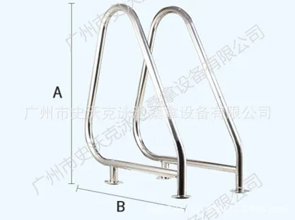 304 Stainless Steel Underwater Pool Handrail Swimming Pool Sewer Ladder Escalator Handrail Series For Villa