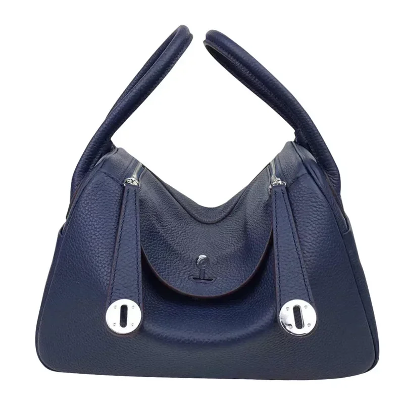 100% bolso Lindi de cuero genuino para mujer, bolso de hombro grande para mujer, bolso lateral bonito para mujer, bolsos de lujo