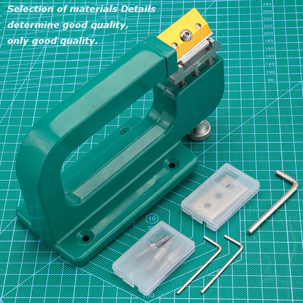 Manual Leather Skiver Leather Splitter Paring Machine Leathers Craft Edge Skiving Machine with 15 Blades