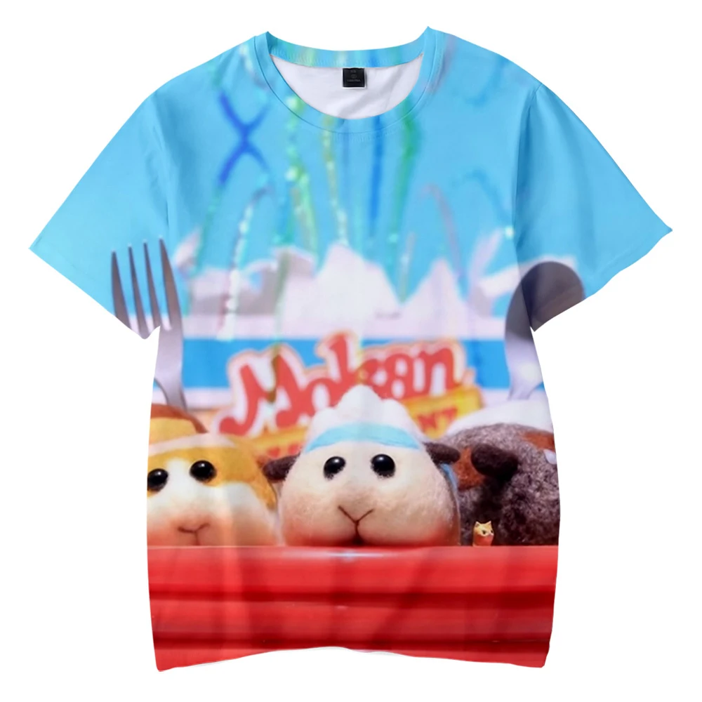 Cartoon Mans Tshirt Pui Pui Molcar Tshirt 3D O-Neck Women Tshirt Summer Short Sleeve Harajuku Streetwear Japanese Carton Clothes