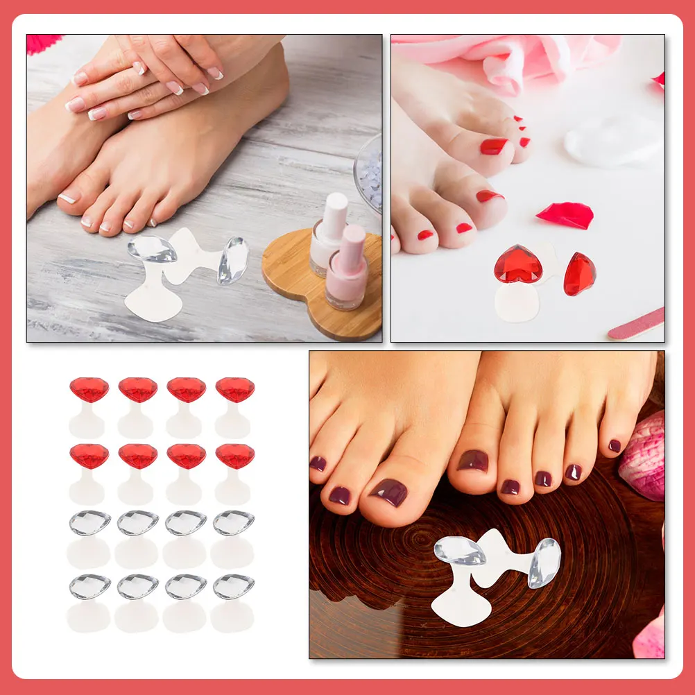 

16 Pcs Nail Toe Separator Tools Finger Separators Silicone Japanese-style Toenail Spacers Silica Gel Accessories Dividing Men's