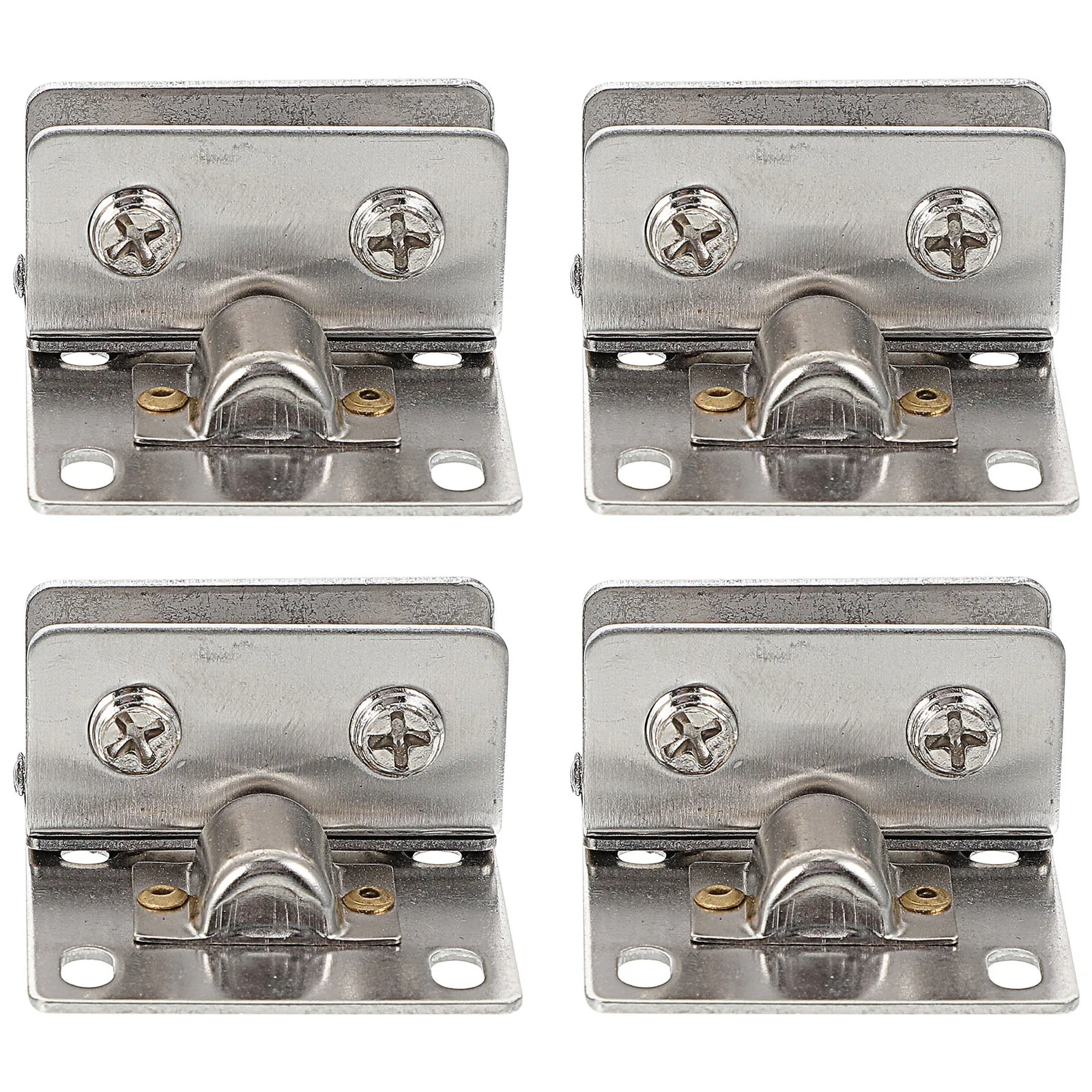 

4Pcs Glass Door Clip Hinge Heavy Duty Stainless Steel for Cabinet Showcase Wine Room Pivot Mount Easy Replacement