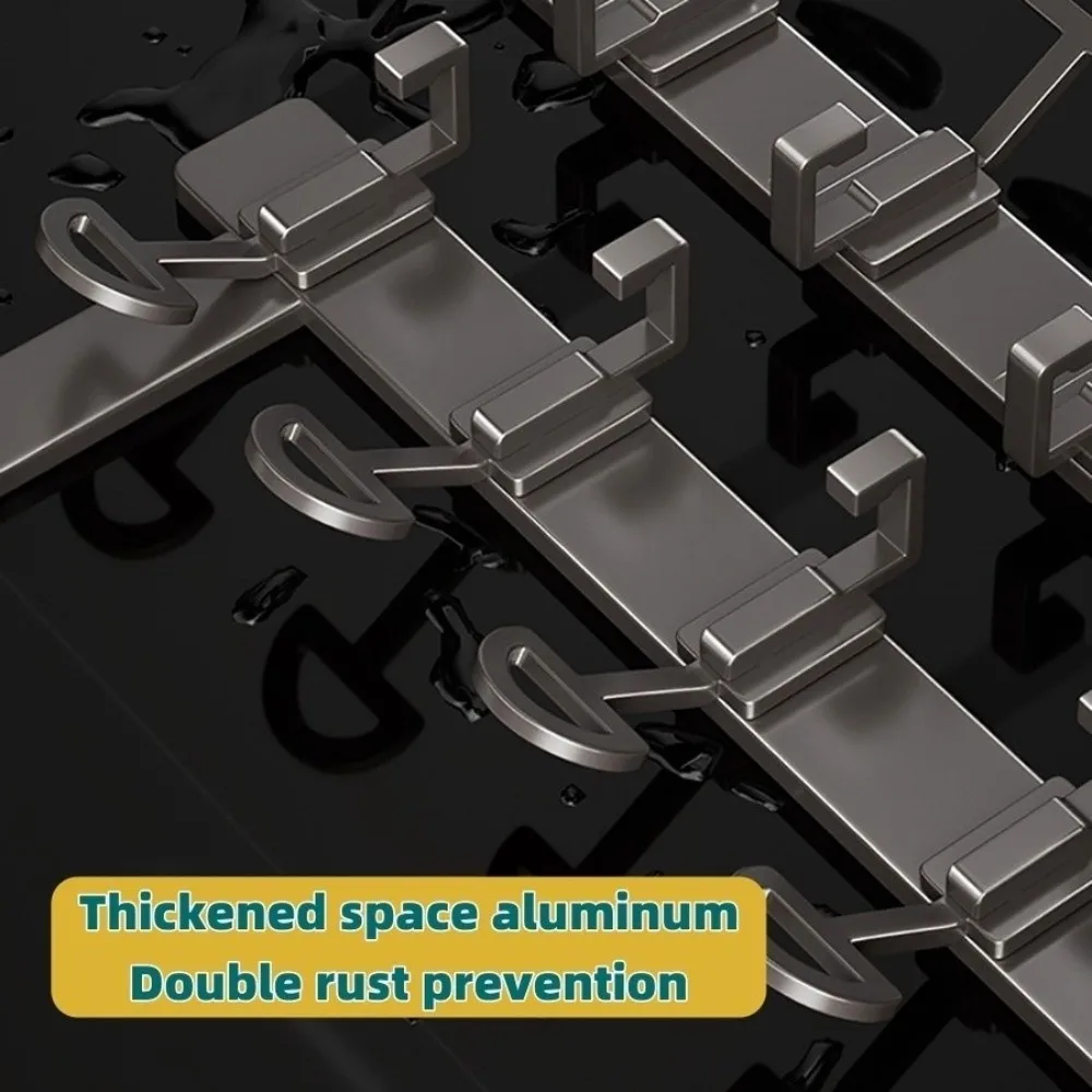 6/7 خطافات فوق الباب، تركيب سريع، رفوف معطف مثبتة على الحائط، خطافات تخزين شديدة التحمل للمطبخ #3