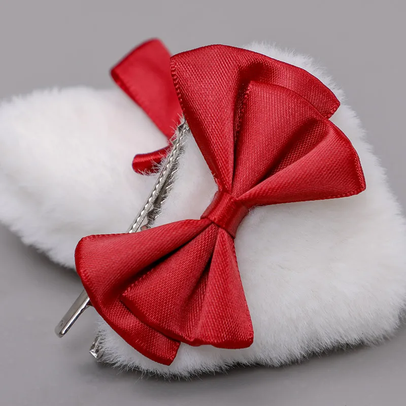 Lolita Headwear สีดําแมวหูคลิปผมสีแดง Bowknot น่ารักสาว Comic Con คอสเพลย์อุปกรณ์เสริมอะนิเมะประสิทธิภาพ Headdress