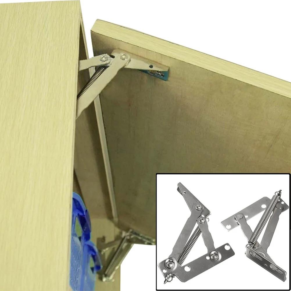1 Set Sprung Hinges Flip Up Door Scissor Hinge For Window Camping Car Door Universal Stainless Steel Door And Window Hinges