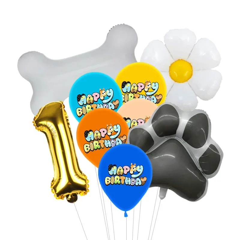 Bone Paw Balloon Arch Kit Blueies Bingoins Balloons Garland for Kid Birthday Party Decor Globos