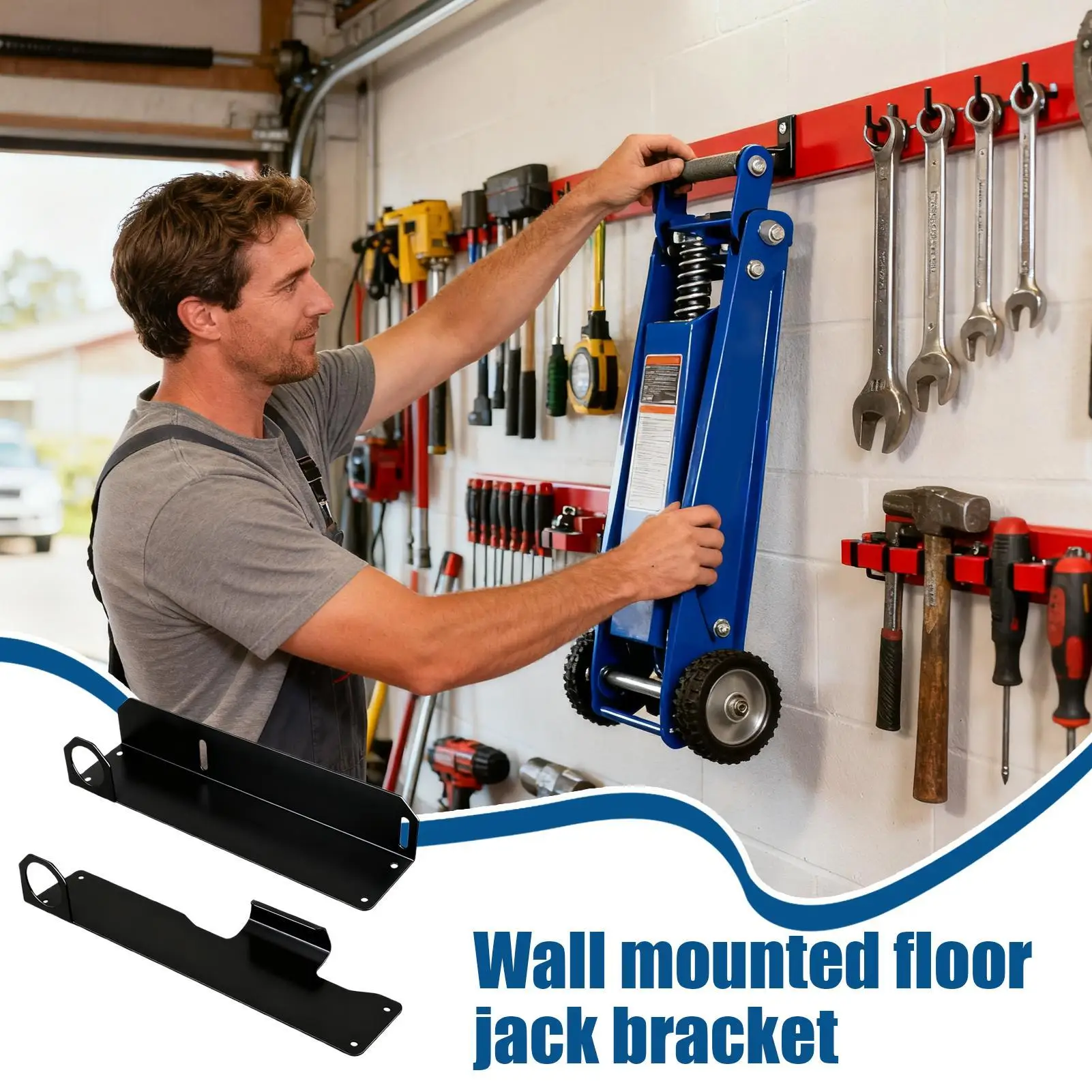 Jack Stand Wall Mount Heavy Duty Metal Garage Tool Organizer Brackets Jack Stands Tower Garage Tool For Shop Home Workshop