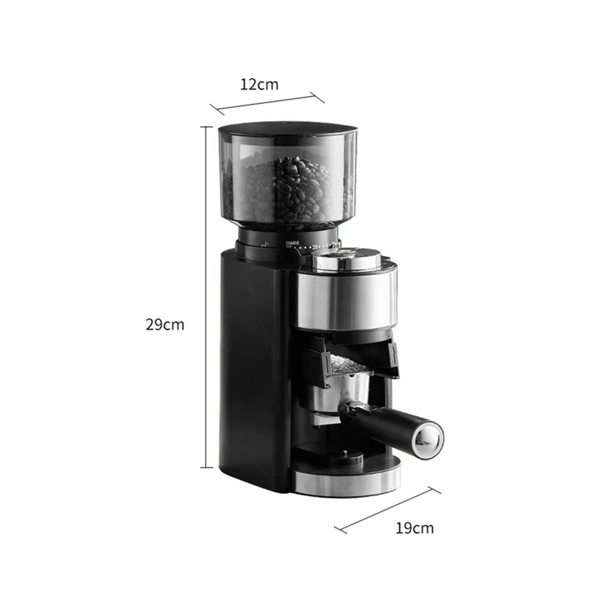 Electric Coffee Grinder 18 Level Adjustable Burr Mill Coffee Bean Grinder High Speed Espresso Grinding Machine EU Plug