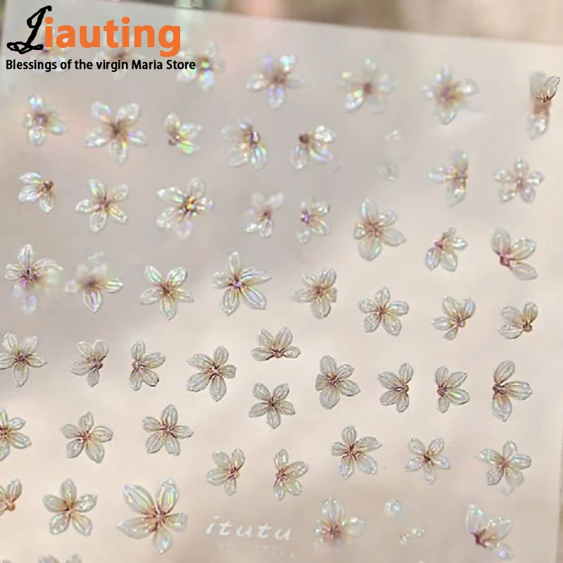 

Hot Sale 1PCS Nail Sticker 5-Petal Flower Small Fresh Mini Small Flower Color Nail Decal DIY Nail Art Jewelry Manicure Tools