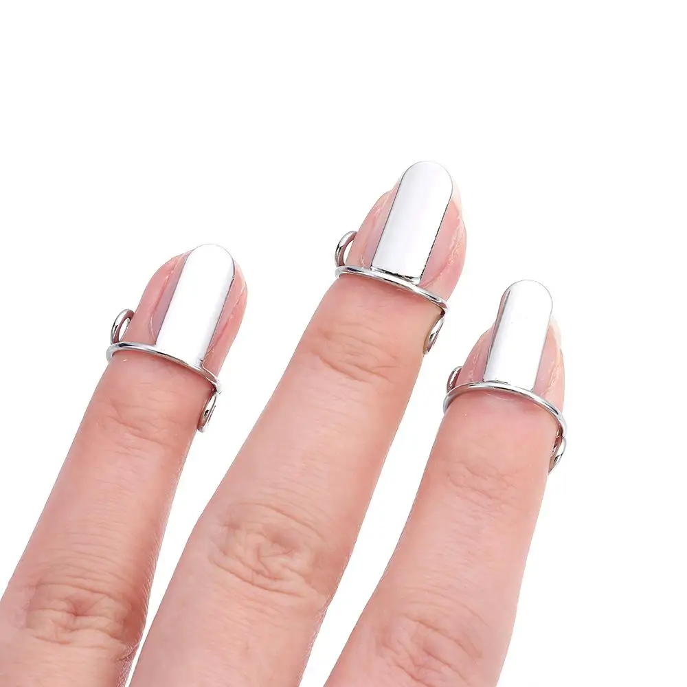 

High Quality Reusable Nail Rings Causal Removable Fingertip Nail Rings Easy to Use Gold Color Phalanx Ring for French Fake Nails