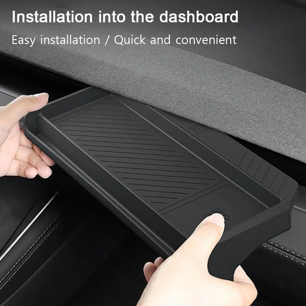 Organizador de Armazenamento para Painel do Carro Tesla Model Y L YL Juniper 2025, Suporte para Telefone, Acessório para Painel do Modelo 3 Highland