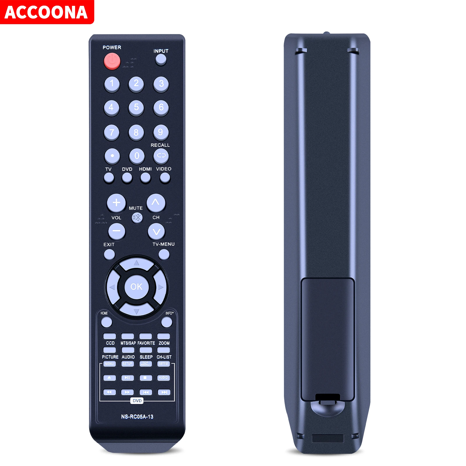 New NS-RC05A-13 Replaced Remote Control fit for Insignia TV NS-24ED200NA14 NS-28ED200NA14 NS-32LD120A13 NS-24LD100A13