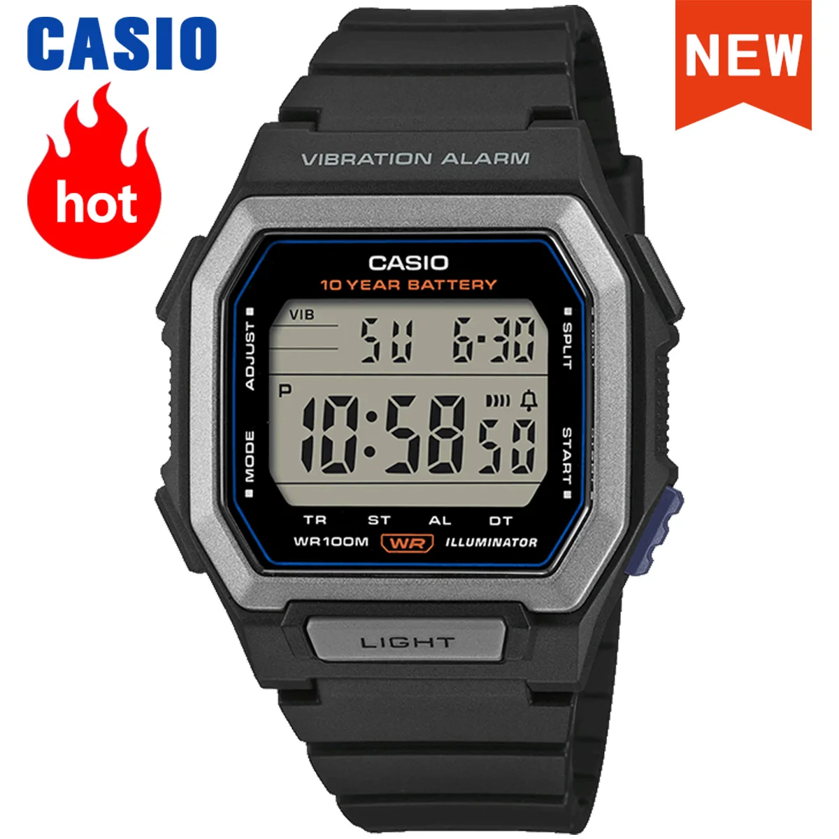 Casio Watch New 2026 Model W-738 Series Vintage Square Watch Top Luxury Set Military Digital Watch Relogio