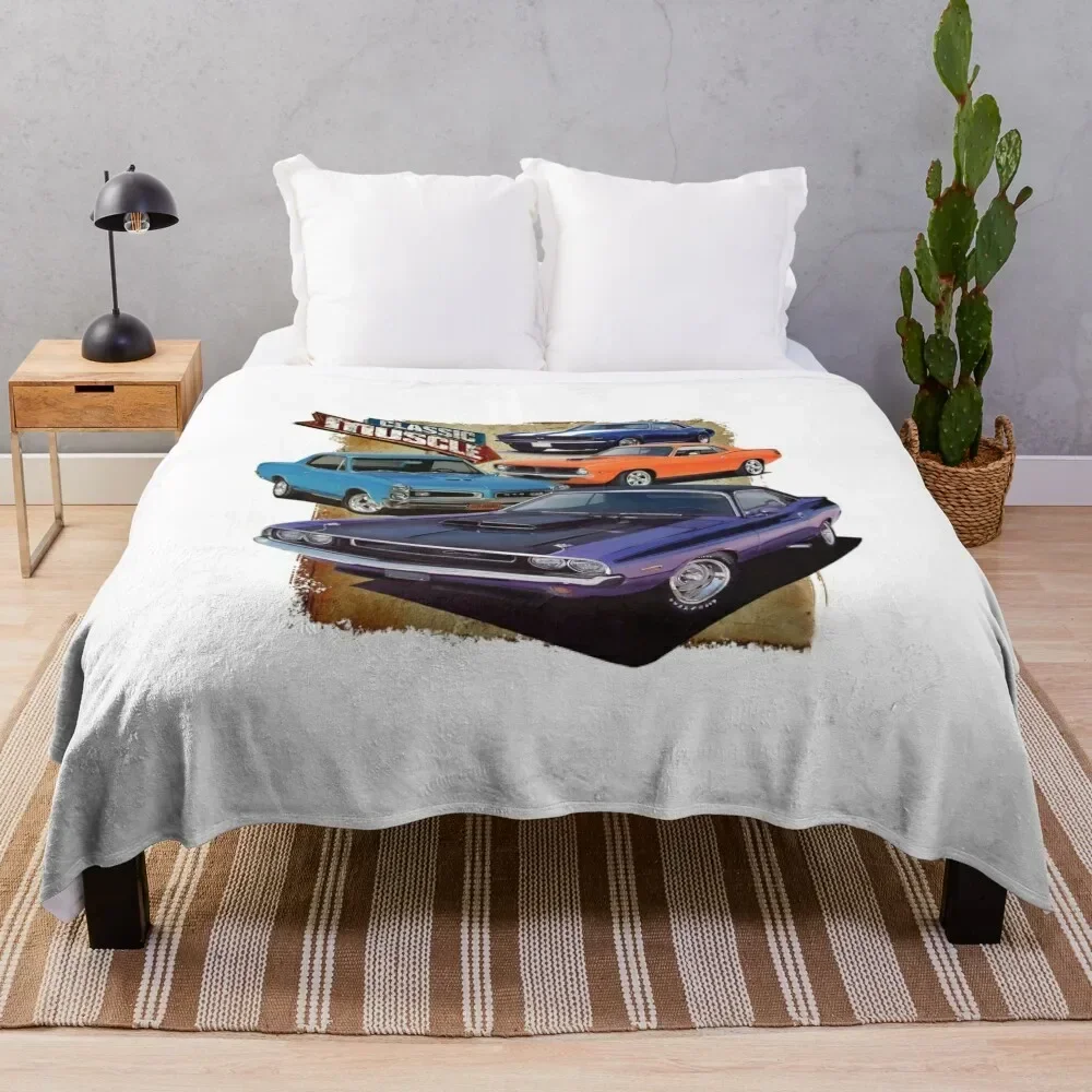 

Classic Muscle Cars Throw Blanket Luxury Brand Heavy Thins Decorative Sofas Blankets