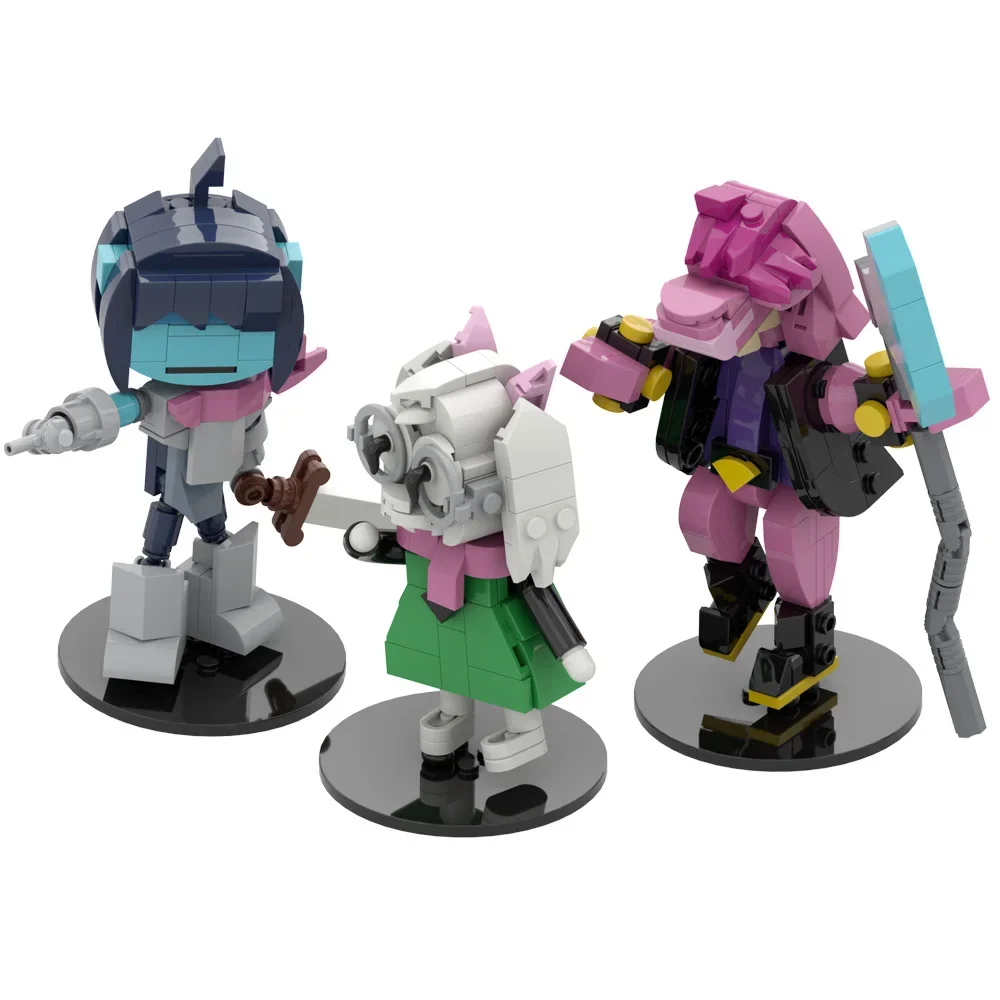 Gobricks MOC jeu populaire figurine Deltarune blocs de construction modèle Deltarune Kris Susie Ralsei poupée d'action briques jouets enfants cadeaux