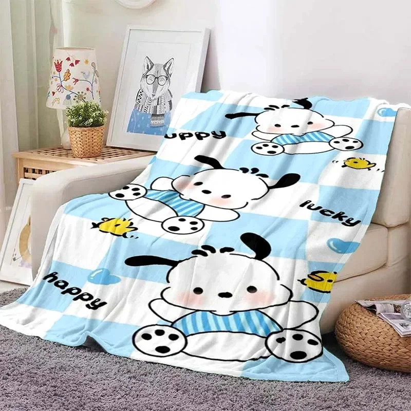 Cartoon Cute Pochacco Plush Fluffy Soft Blanket Children's Nap Sleeping Blanket Girl Gift