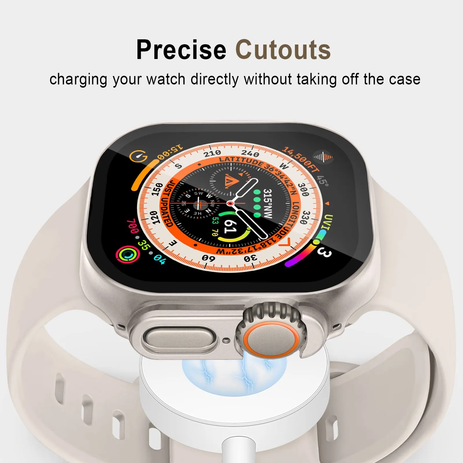 Чехол для Apple Watch Ultra 49 мм, защитная пленка для экрана, водонепроницаемый чехол с прямым краем, iWatch series 8 SE 7 4, 44 мм, 40 мм, 45 мм, 41 мм