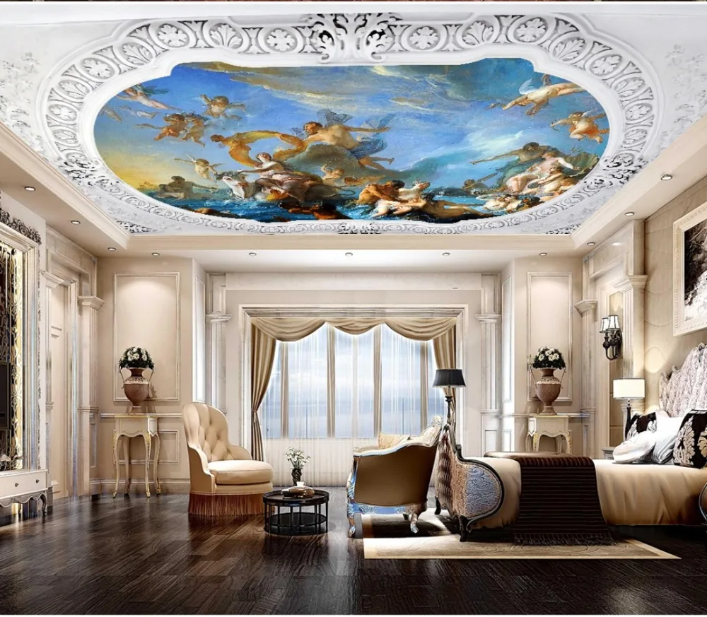 

Ceiling Wallpaper Murals Living Room Bedroom Ceiling Mural Decor Europe ceilings angel ceilings