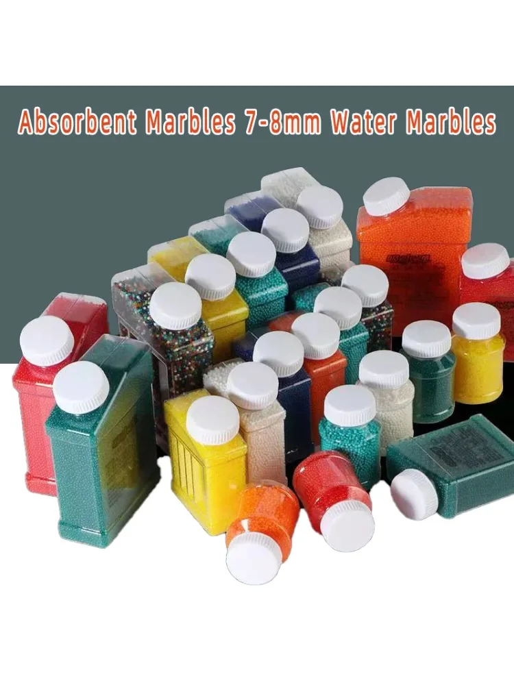 HOTColourful Crystal Balls Small Square Bottle Crystal Bullet 7-8MM Absorbent Bead Loading Bubble Bead