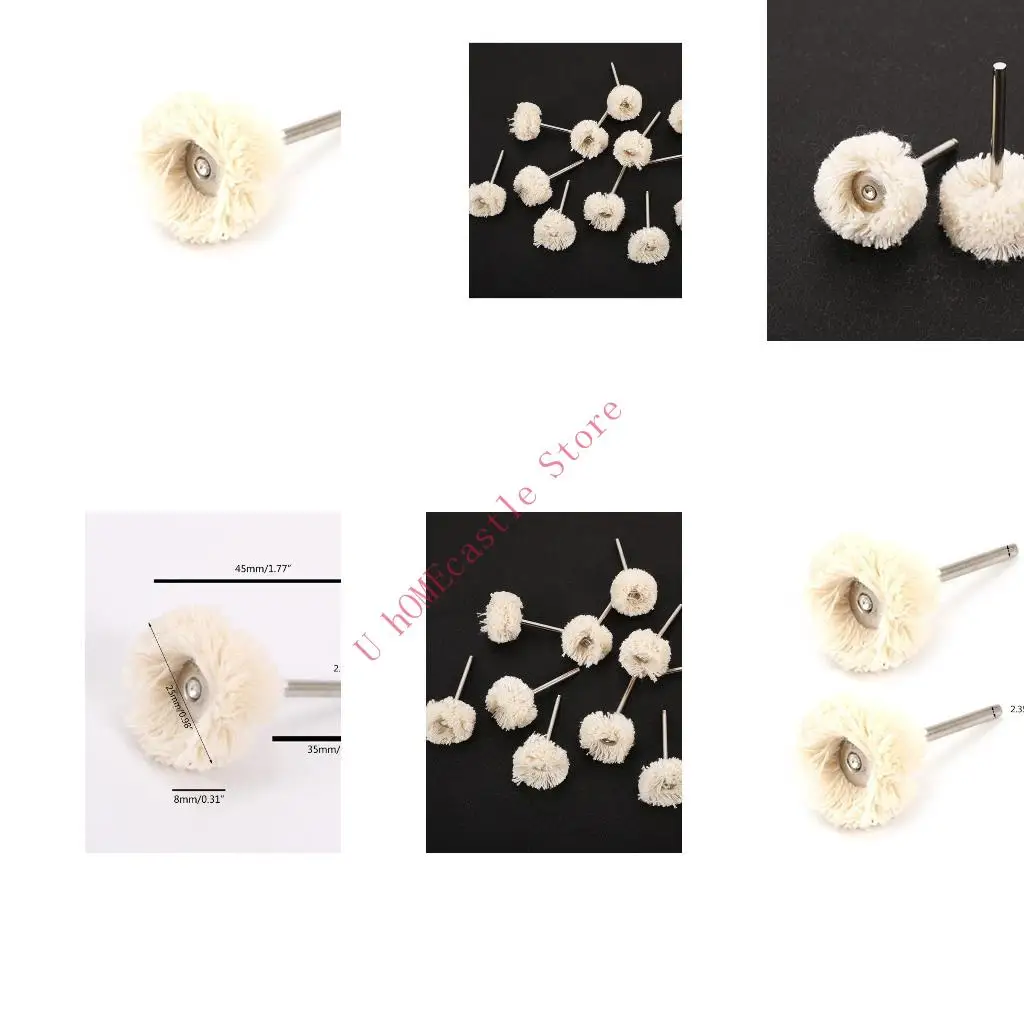 63HF Wool Felt Cotton Grinding for Head 2.35/3mm Shank Polishing Buffing Wheel for Me