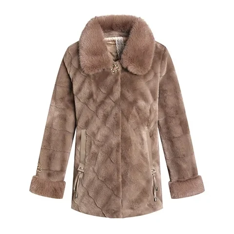 Giacca in pelliccia imbottita di cotone da donna, cappotto allentato, cappotto ispessito, top caldi, cappotto unico, autunno inverno, 5XL, nuovo