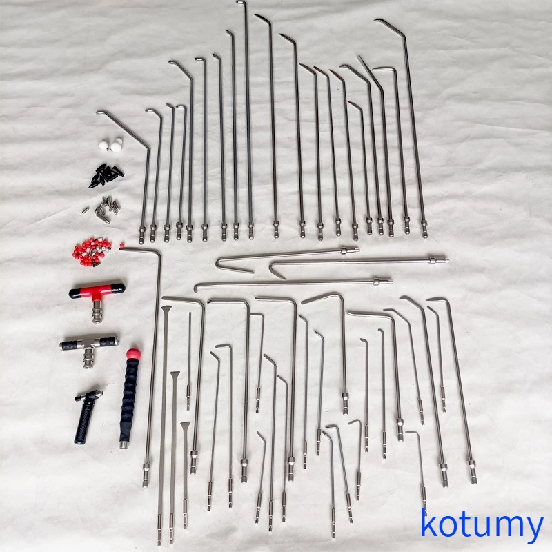 OFEENY 50Pcs Car Dent Removal Tools Quick Disassembly Hook Set Sheet Metal Repair Crowbar Kit