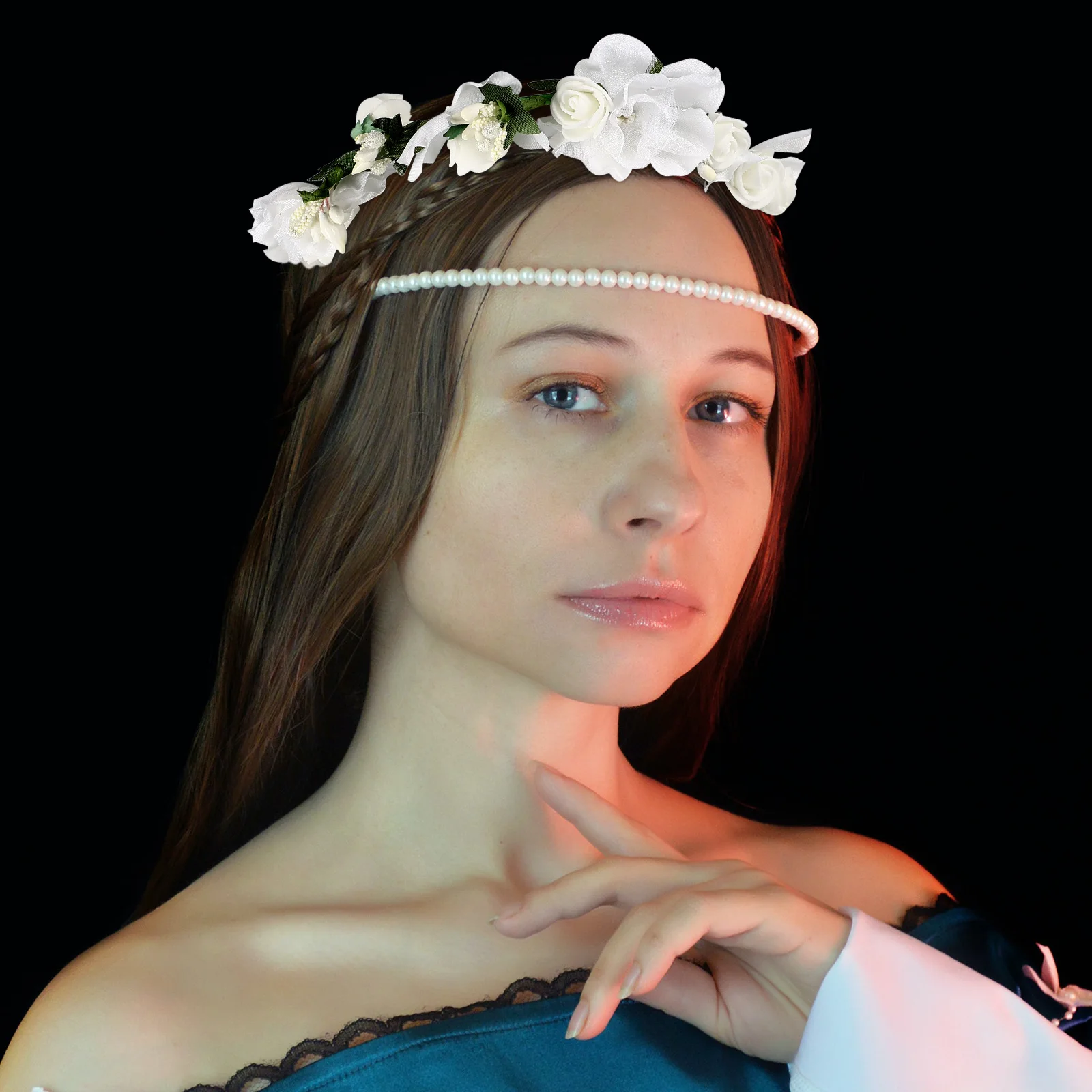 

Mori Bridal Wreath Floral Crowns Wedding Hairb s Women Head Accessories Artificial Flowers Bride Headdress Comfortable