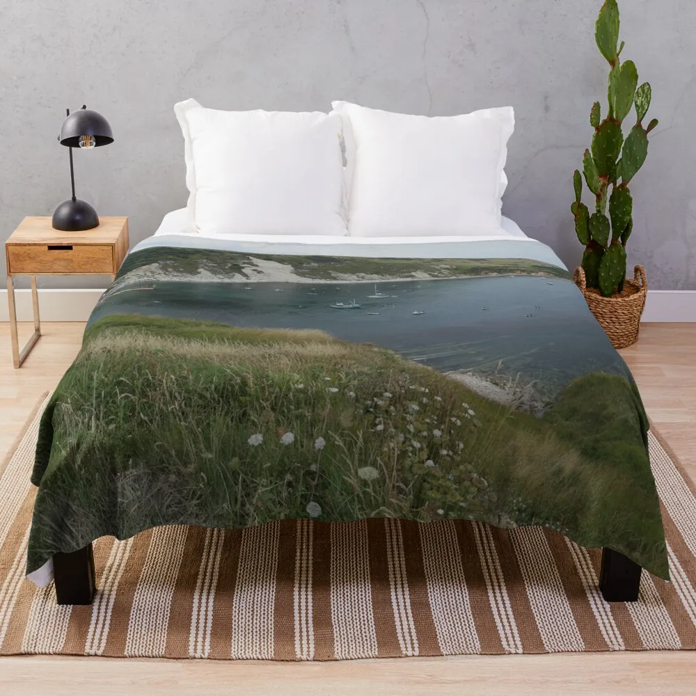 

Lulworth Cove Throw Blanket Hair wednesday Bed covers Blankets