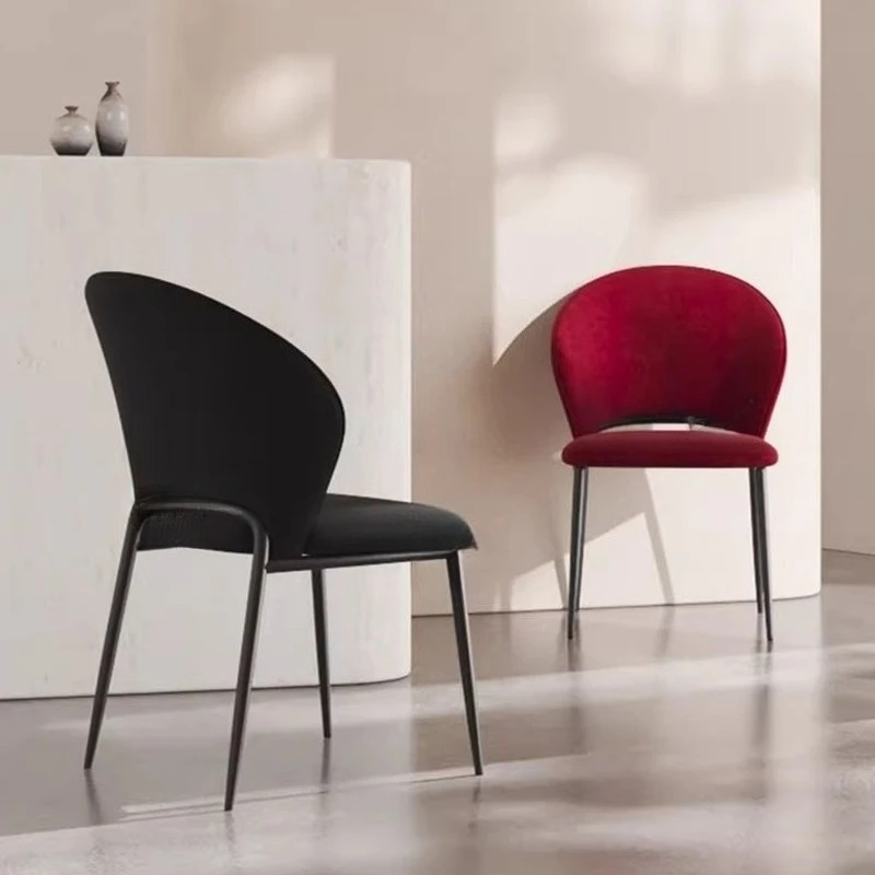 

Modern Metal Leg Dining Chairs Trendy Designer Vanity Ergonomic Dining Chairs Luxury Gaming Cadeiras Sala De Jantar Furnitures