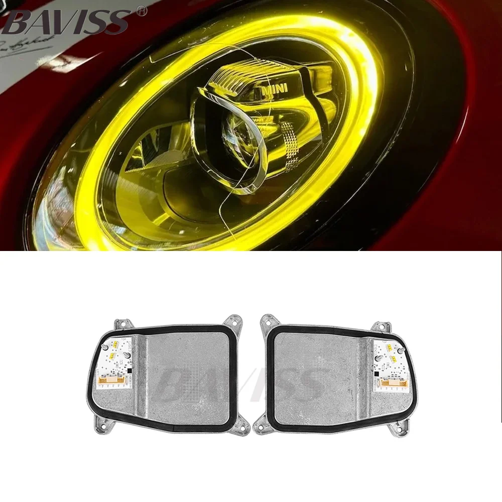CSL Yellow DRL For 2020 2021 Mini Cooper F55 F56 F57 Clubman F54 LCI LED Headlight Daytime Running Light Red Blue