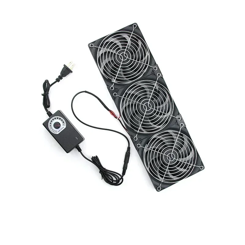 مروحة تبريد كبيرة لتدفق الهواء للحيوانات الأليفة ، مروحة عادم للتحكم في سرعة المزرعة ، 12 *