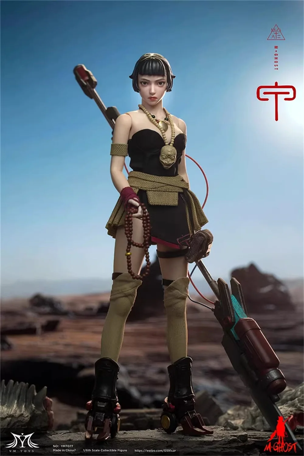 YMTOYS YMT077 M-GHOST Female Warrior Girl Team Operation Treasure with 2 Head Platform Set For Fans Collectable Doll 1/6