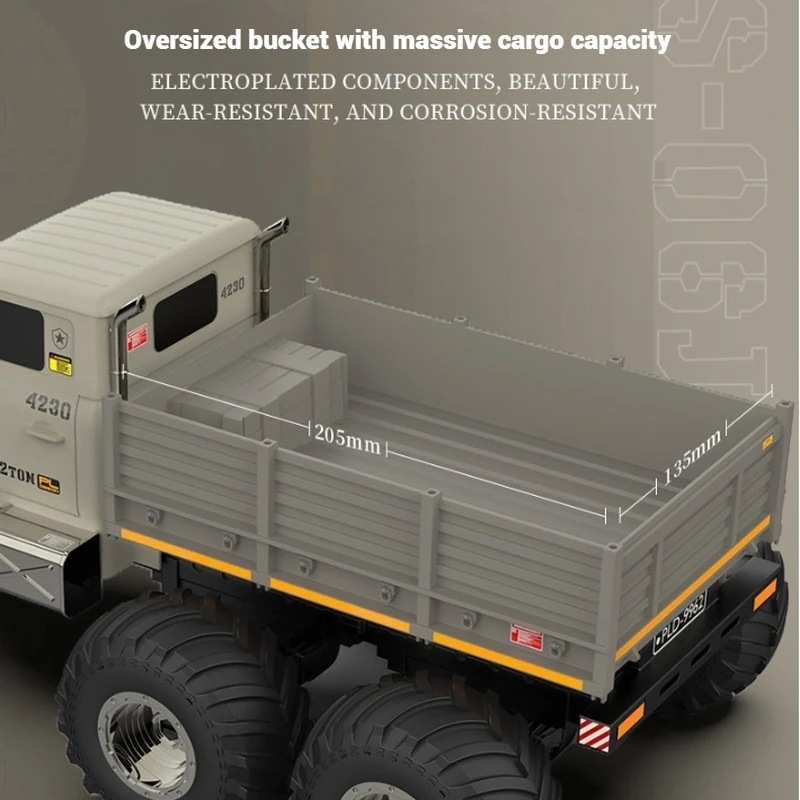 Sulong New In Stock Rc Cars 6081 1:10 Scale Military Six-Wheel 4wd Heavy Transport Off-Road Electric Truck Model - Image 3