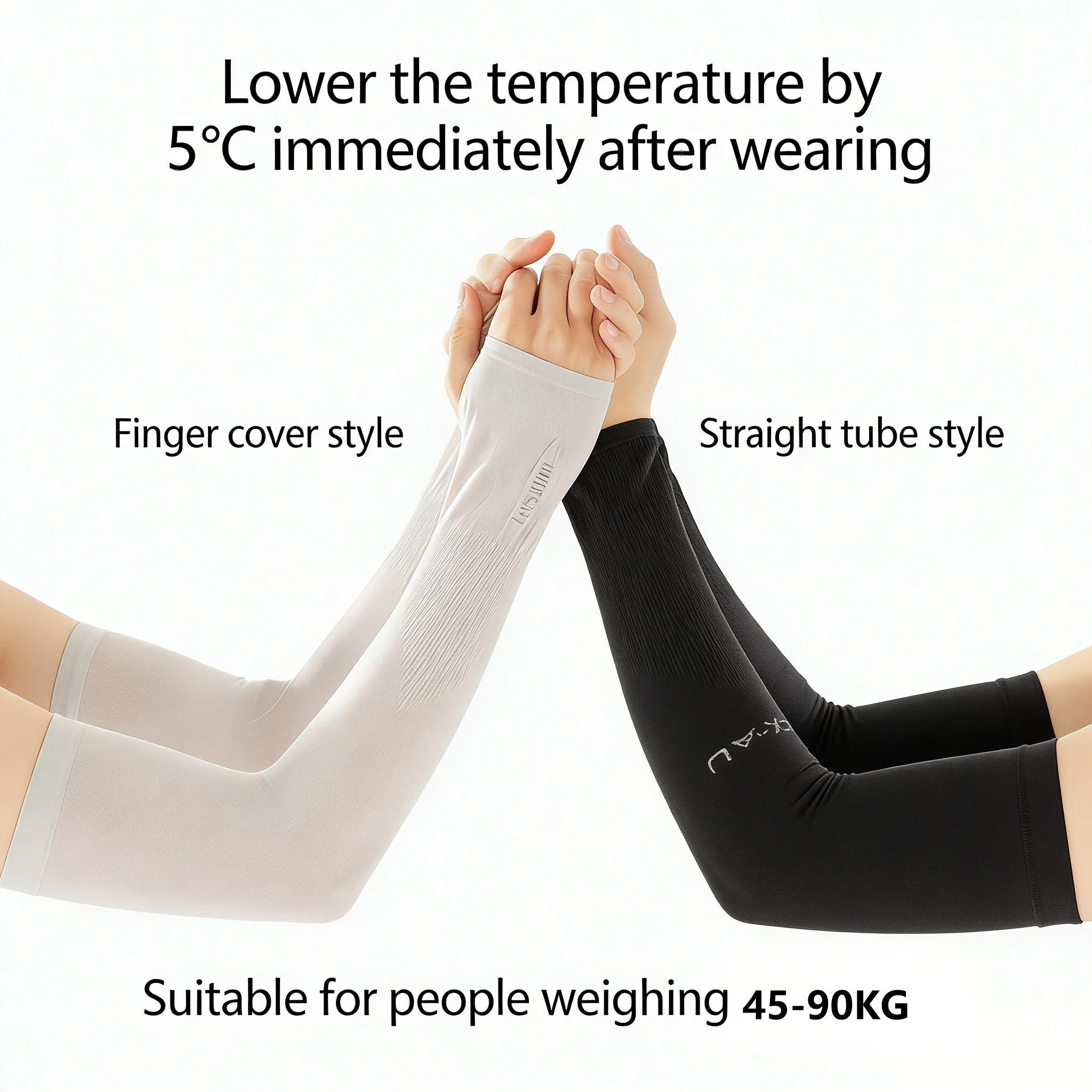 

3Pairs Fashion Sun Ice Silk Sleeves Unisex Summer Sun Protection Arm Sleeves Suitable for Outdoor Riding, Driving, Fishing