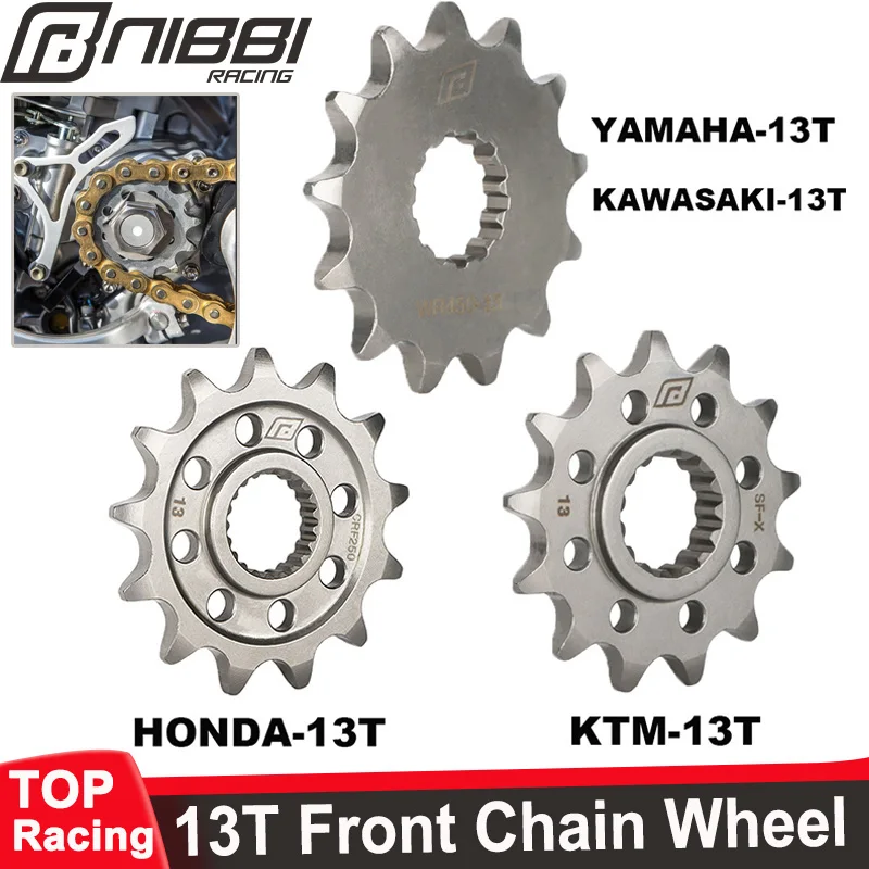 

NIBBI Motorcycle Front Chain Sprocket 13T Teeth For Honda Yamaha KTM XCF HUSQVARNA FC 520 Chain Wheel Off-road Motorbike Parts