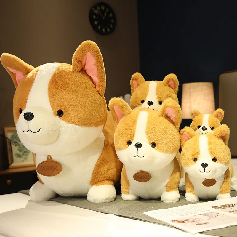 Creative Plush Toy Cute Corgi Soft Doll Lovely Dog Suitable Toy Kids Toy Throw Pillow Birthday Gift w1400